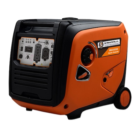 Bn Products Usa Portable and Inverter Generator, Gasoline, 3,500 W Rated, 4,000 W Surge, 120V AC/12V DC BNG4000iE